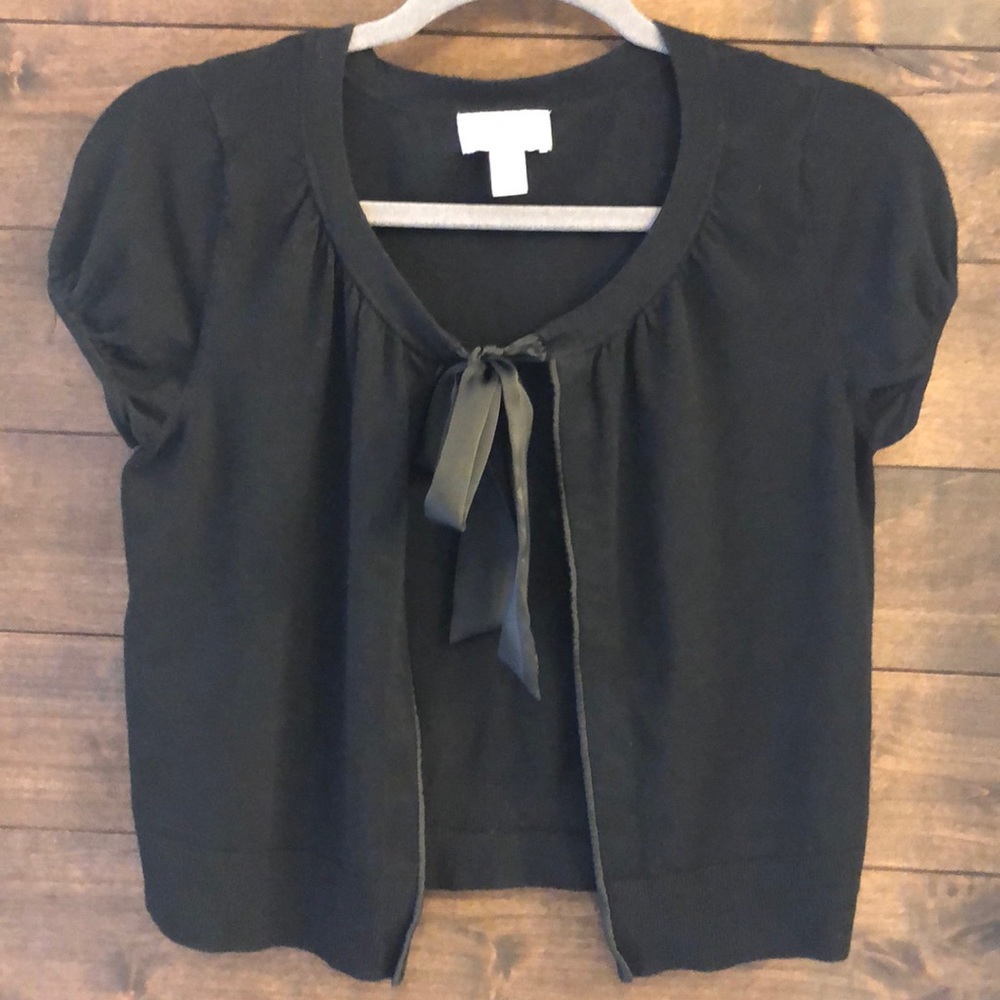 LOFT Tie-top crop cardigan